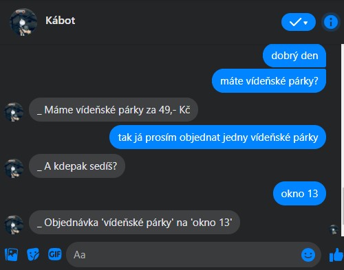 kábot a jeho konverzace.